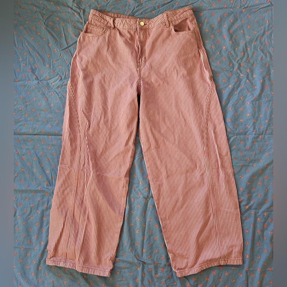 Damson Madder drew cargo jeans- pink stripe